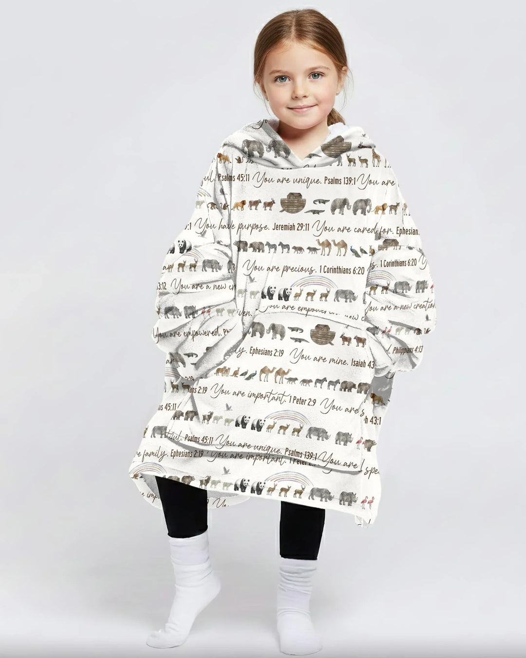 Biblical Noah's Ark Wearable Bamboo Blanket Hoodie