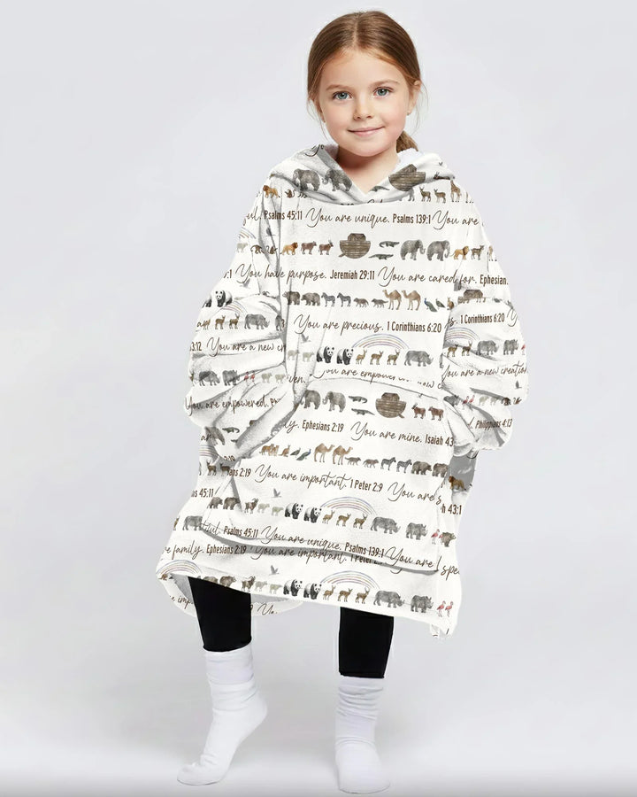 Biblical Noah's Ark Wearable Bamboo Blanket Hoodie