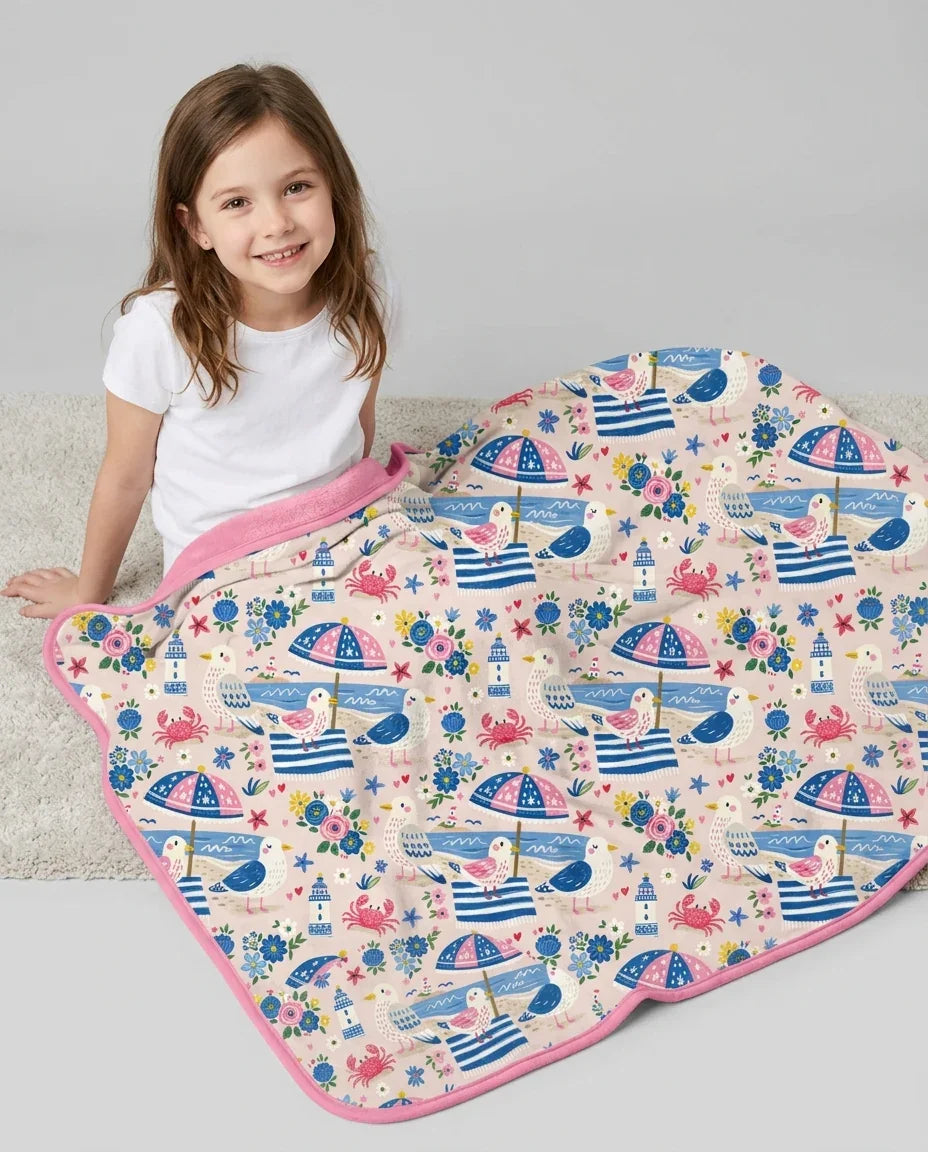 A Day At The Shore Bamboo Blanket