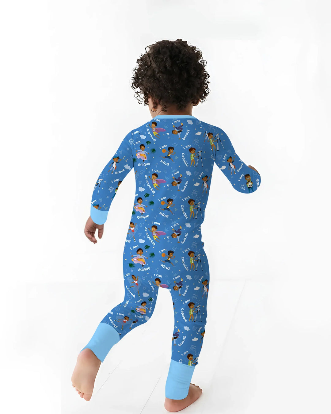 Black Boys I Am Smart Bamboo Two Piece Long Sleeve Pajama Set