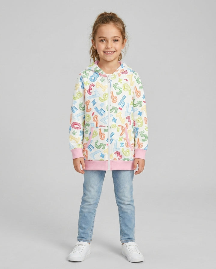 Math Doodles Bamboo Zip Hoodie