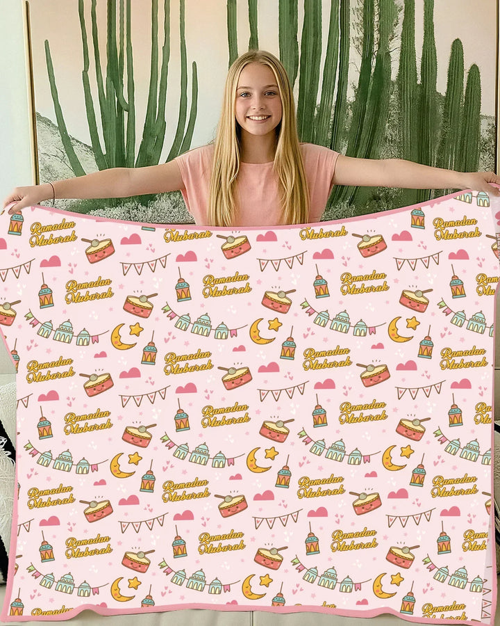 Ramadan Mubarak Bamboo Blanket
