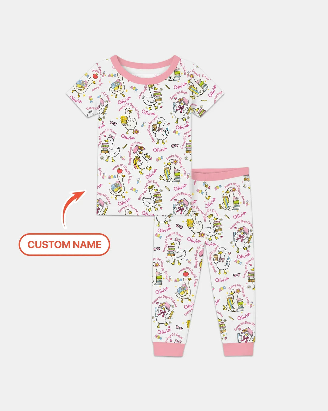 Zweiteiliges, kurzärmliges Pyjama-Set mit Marienkäfern