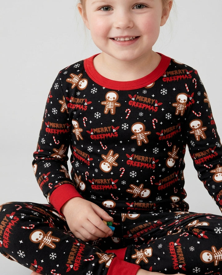Merry Creepmas Cookies Bamboo Two Piece Long Sleeve Pajama Set
