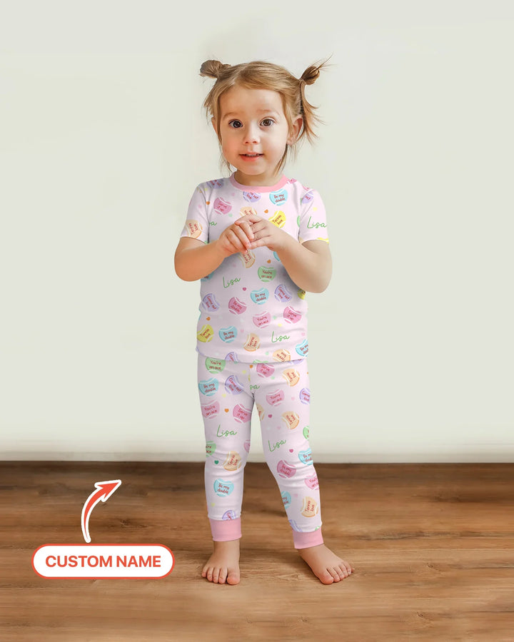 Zweiteiliges, kurzärmliges Pyjama-Set mit Marienkäfern