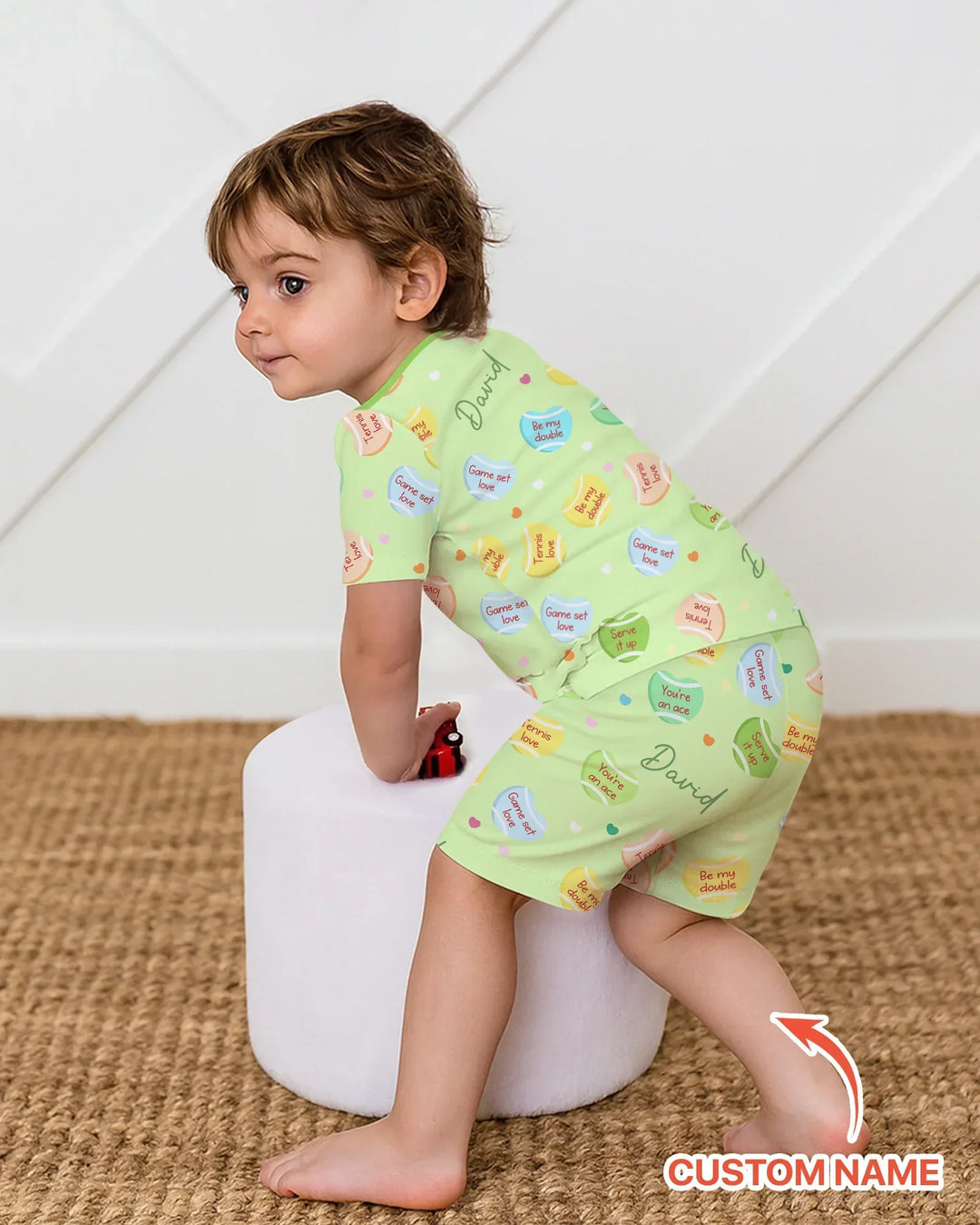 Schlafanzug-Set zweiteilig, kurze Ärmel, kurze Hose, Bambus