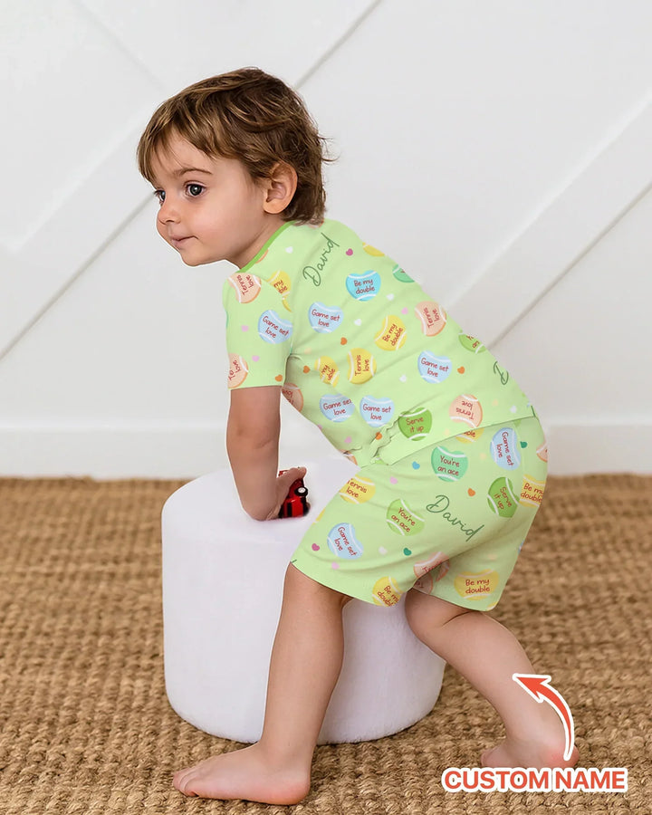 Schlafanzug-Set zweiteilig, kurze Ärmel, kurze Hose, Bambus