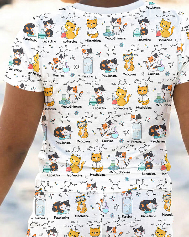Zweiteiliges, kurzärmliges Pyjama-Set mit Marienkäfern