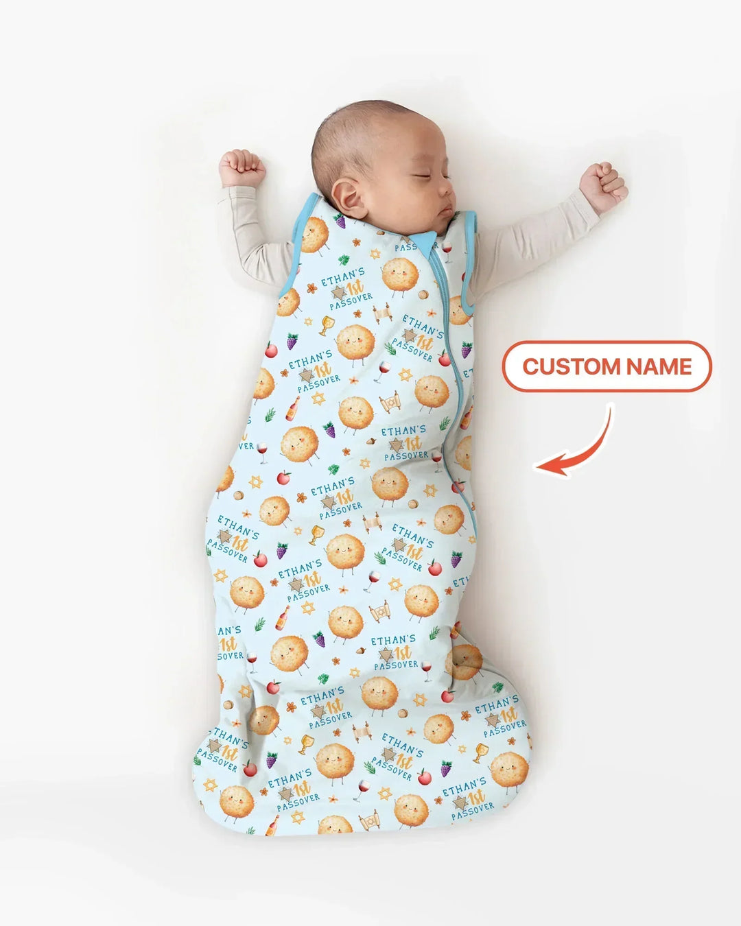 Custom Name 1st Passover Bamboo Sleep Bag