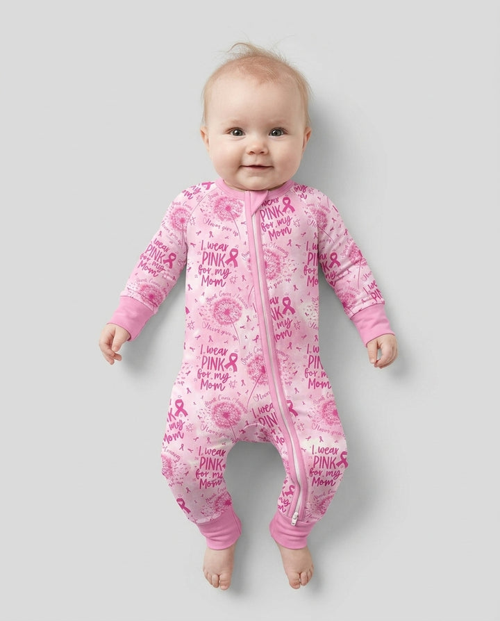 I Wear Pink For My Mom Bamboo Convertible Zippy