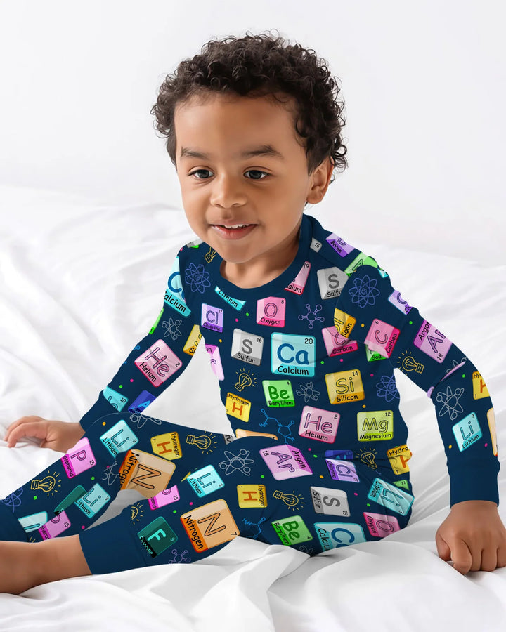 Zweiteiliges Langarm-Pyjama-Set mit Sommerfrüchten