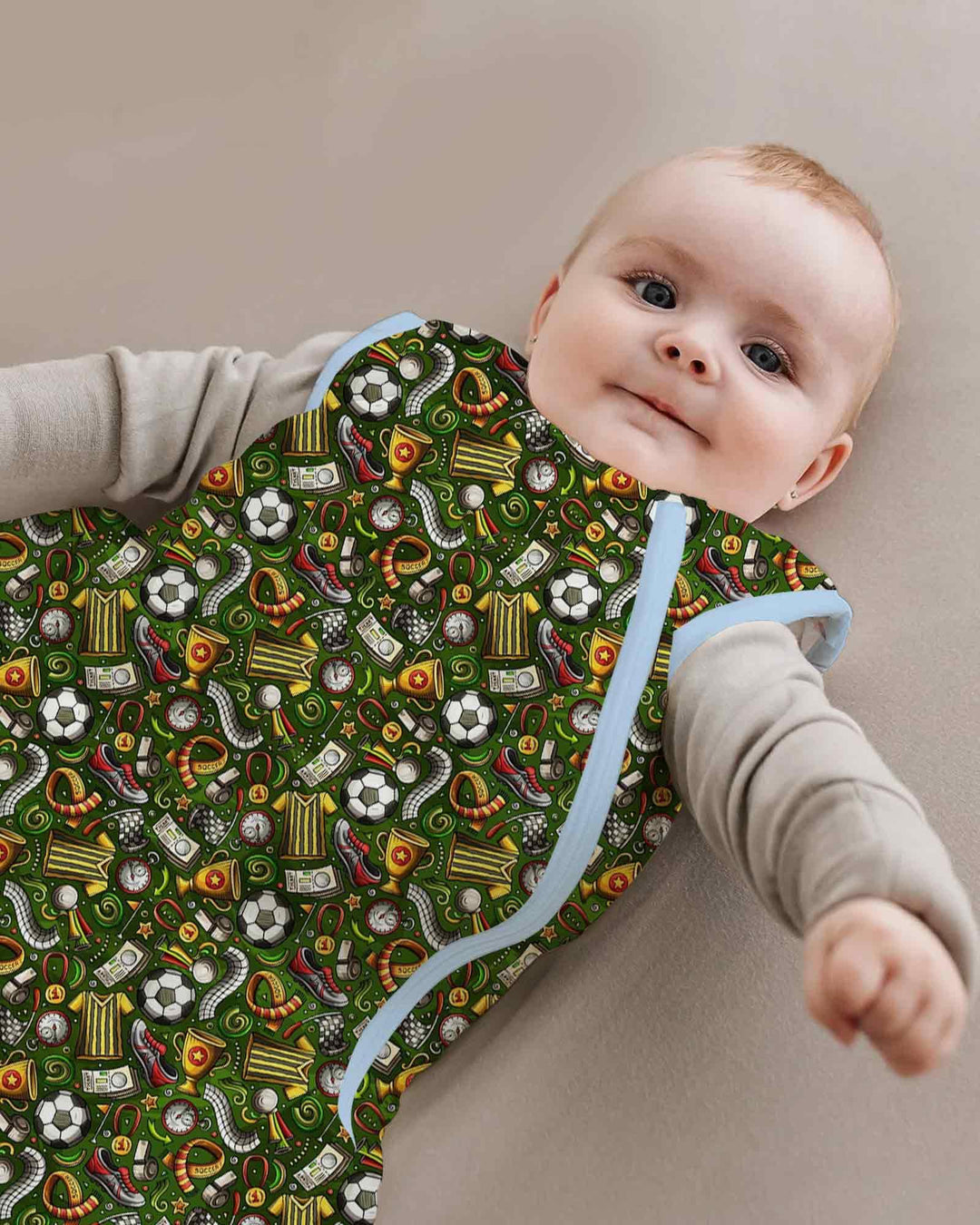 Green Soccer All-Star Bamboo Sleep Bag