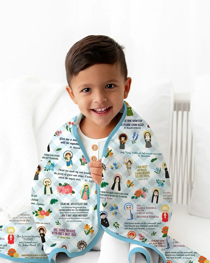 Catholic Saint Quotes Bamboo Blanket