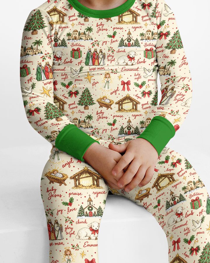 Tis The Season Family Matching Bamboo Two Piece Long Sleeve Pajama Set