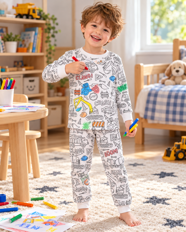 All Colorable Bamboo Two Piece Long Sleeve Pajama Set