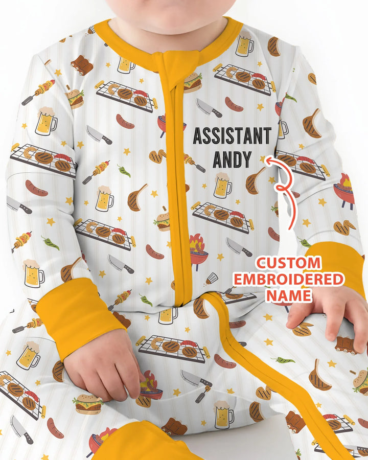 Custom Embroidered Name Grill Dad Bamboo Convertible Zippy