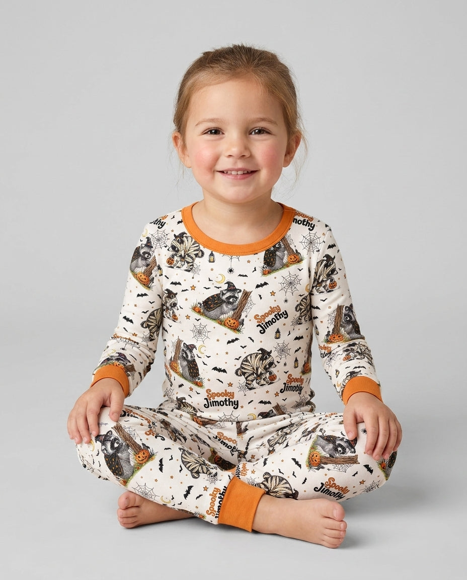 Spooky Jimothy Bamboo Two Piece Long Sleeve Pajama Set