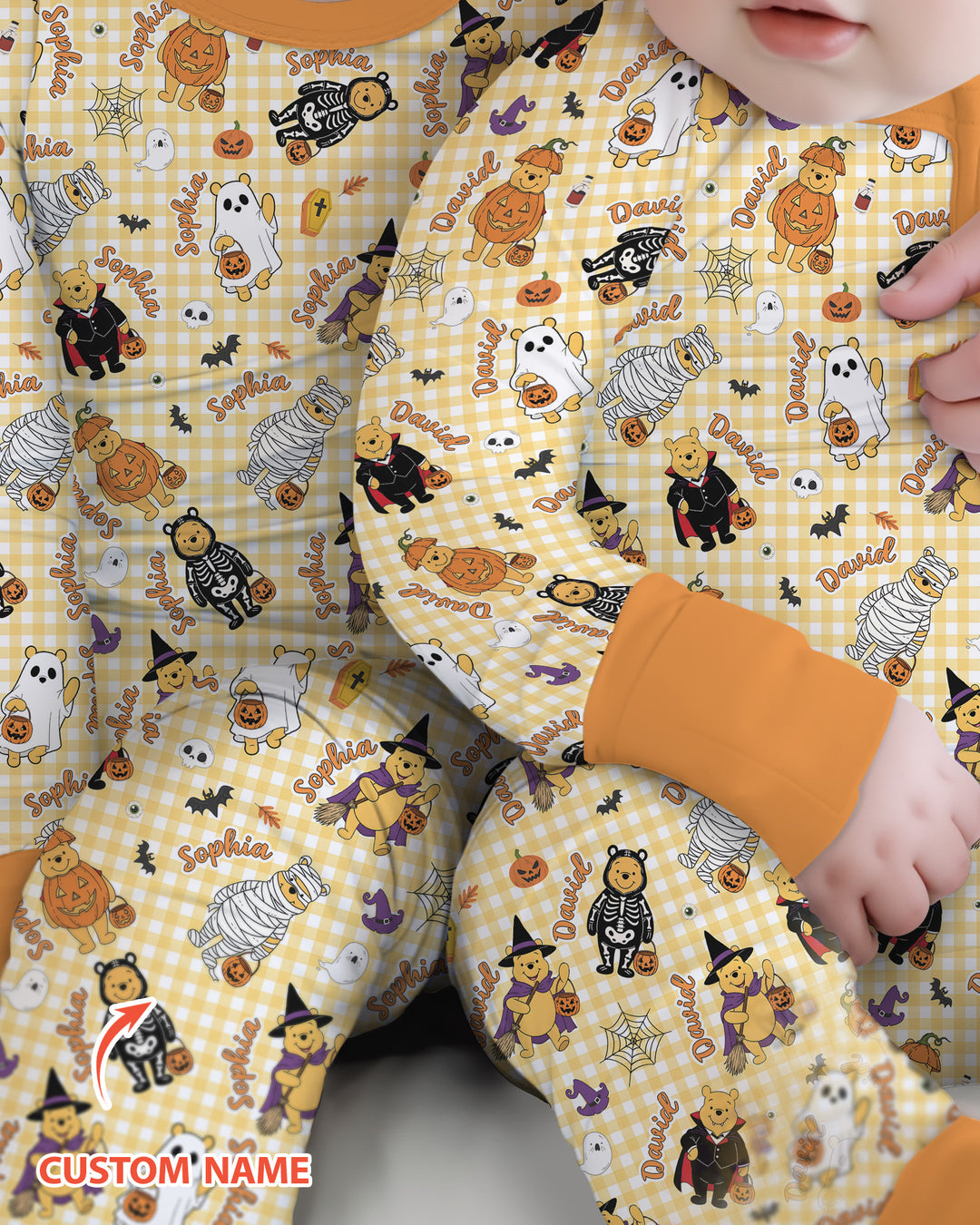 Halloween Bear Custom Name Bamboo Convertible Zippy