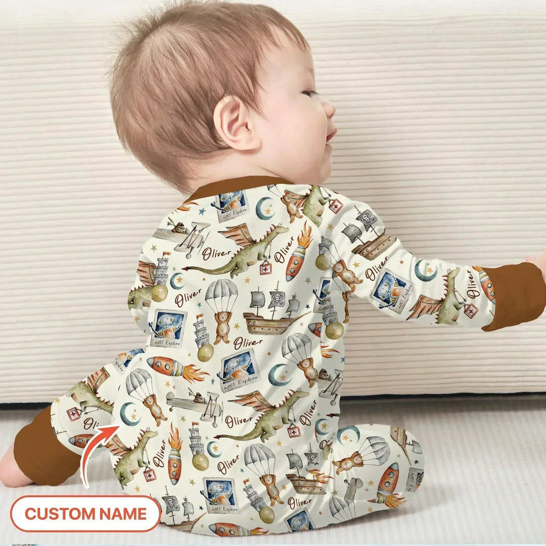 Gerippte Babykleidung mit individuellem Foto - Weich &amp; Skizzenhaft