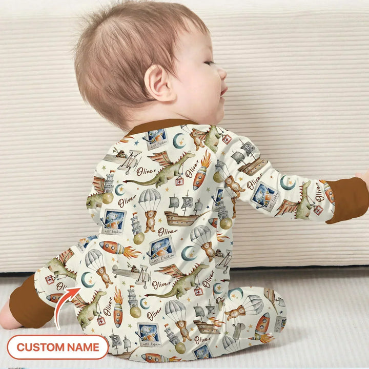 Gerippte Babykleidung mit individuellem Foto - Weich &amp; Skizzenhaft