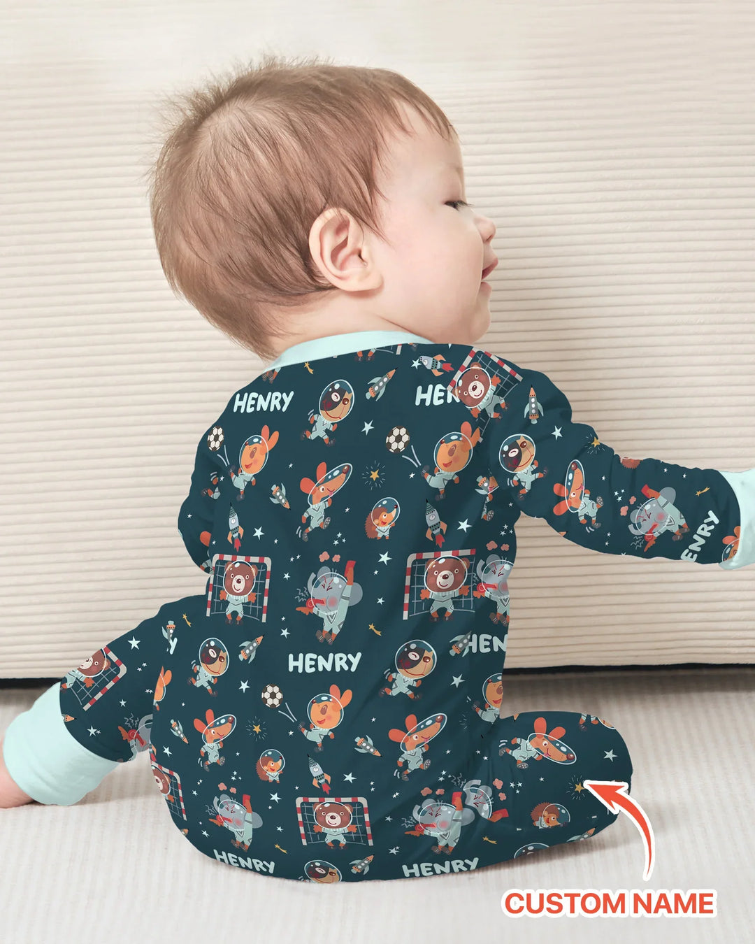 Gerippte Babykleidung mit individuellem Foto - Weich &amp; Skizzenhaft