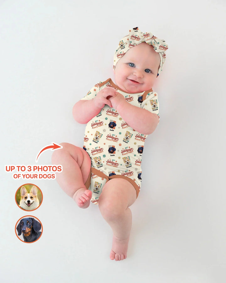 Gerippte Babykleidung mit individuellem Foto - Weich &amp; Skizzenhaft