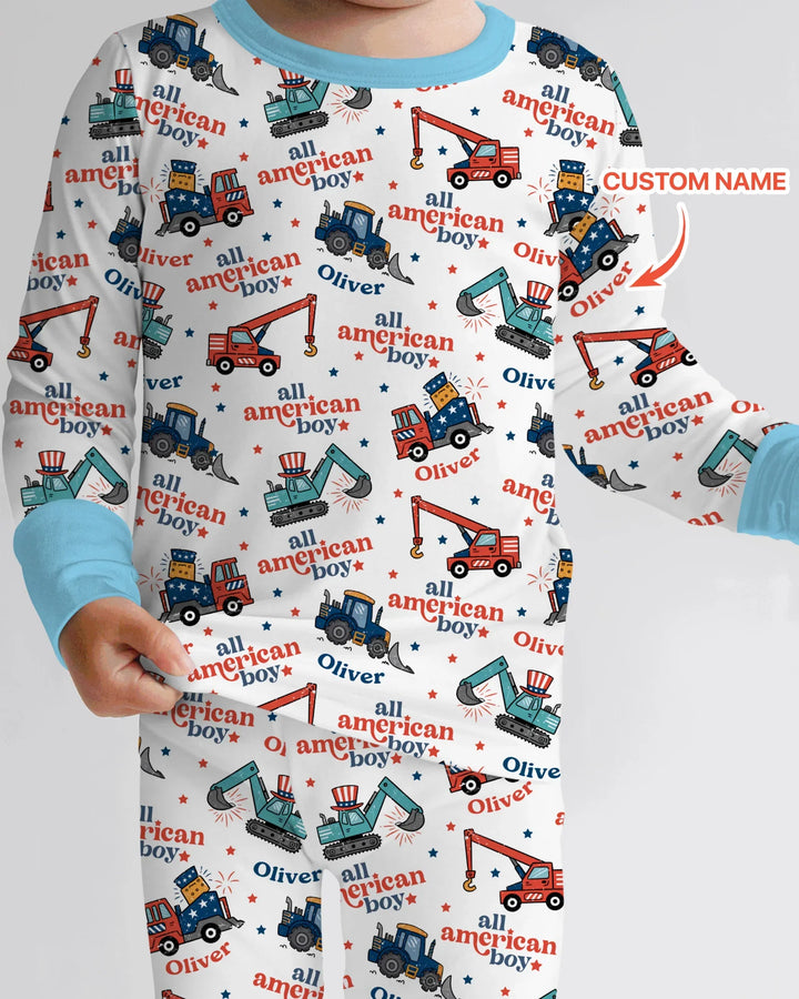 Zweiteiliges Langarm-Pyjama-Set mit Sommerfrüchten