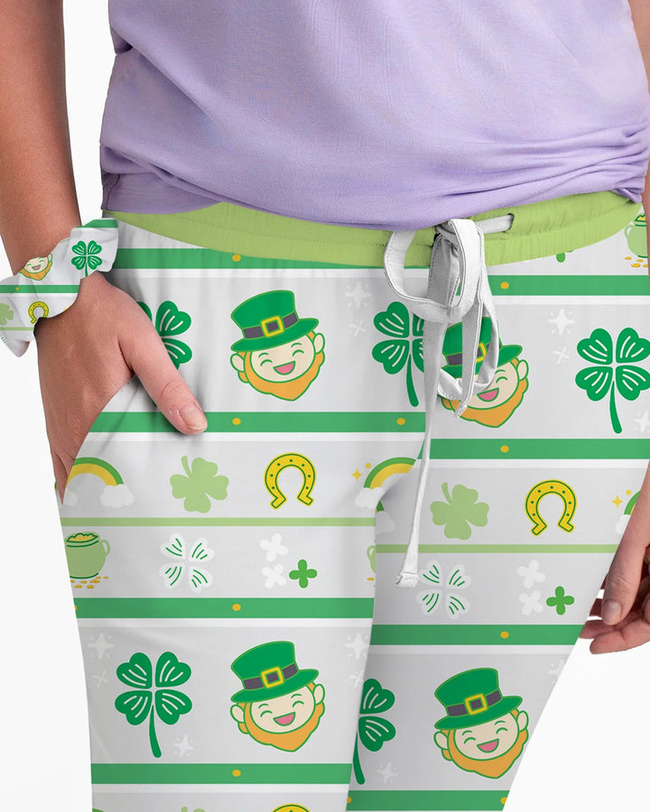 Froher St. Patrick's Day Personalisierter Bambus Pyjama für Damen