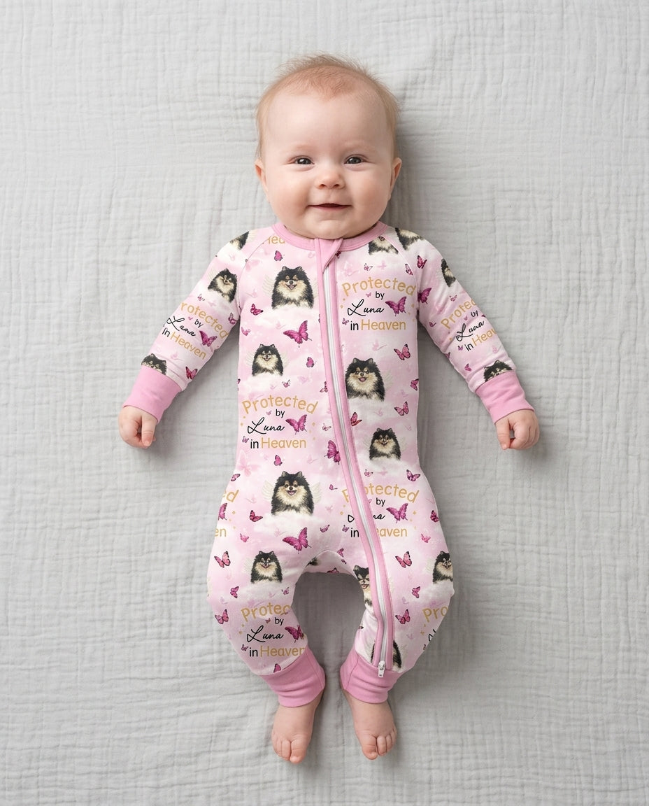 Gerippte Babykleidung mit individuellem Foto - Weich &amp; Skizzenhaft