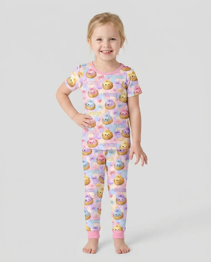 Zweiteiliges, kurzärmliges Pyjama-Set mit Marienkäfern