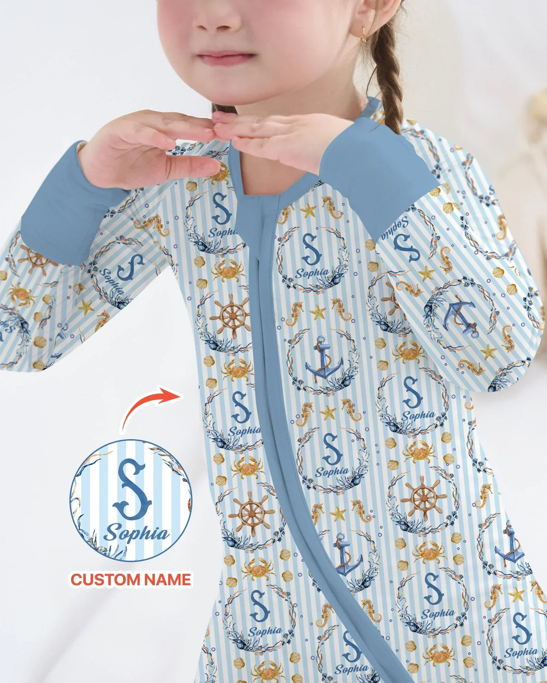 Bon Voyage Custom Name Bamboo Convertible Zippy