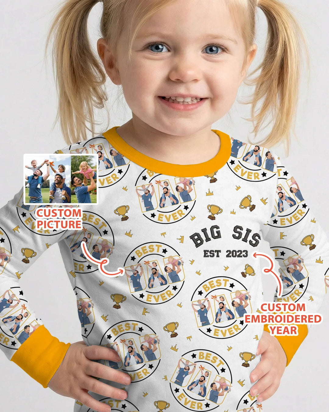 Zweiteiliges Langarm-Pyjama-Set mit Sommerfrüchten