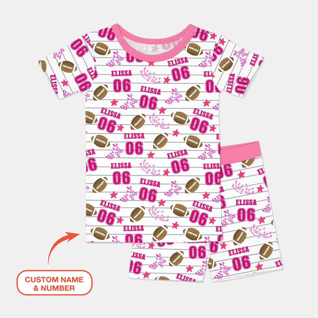 Zweiteiliges Pyjama-Set mit kurzen Ärmeln und Shorts im Sommer-Design