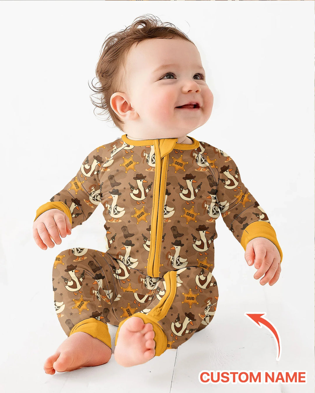 Custom Name Wild West Goose Bamboo Convertible Zippy