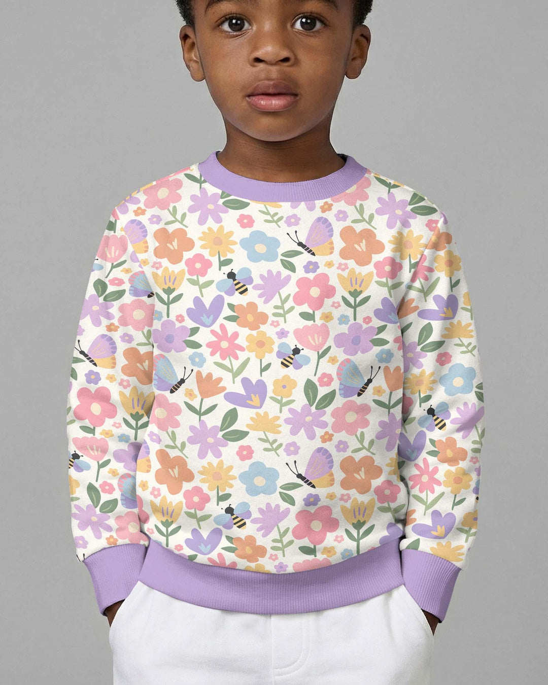 Flower Gardens Bambus-Rundhals-Sweatshirt