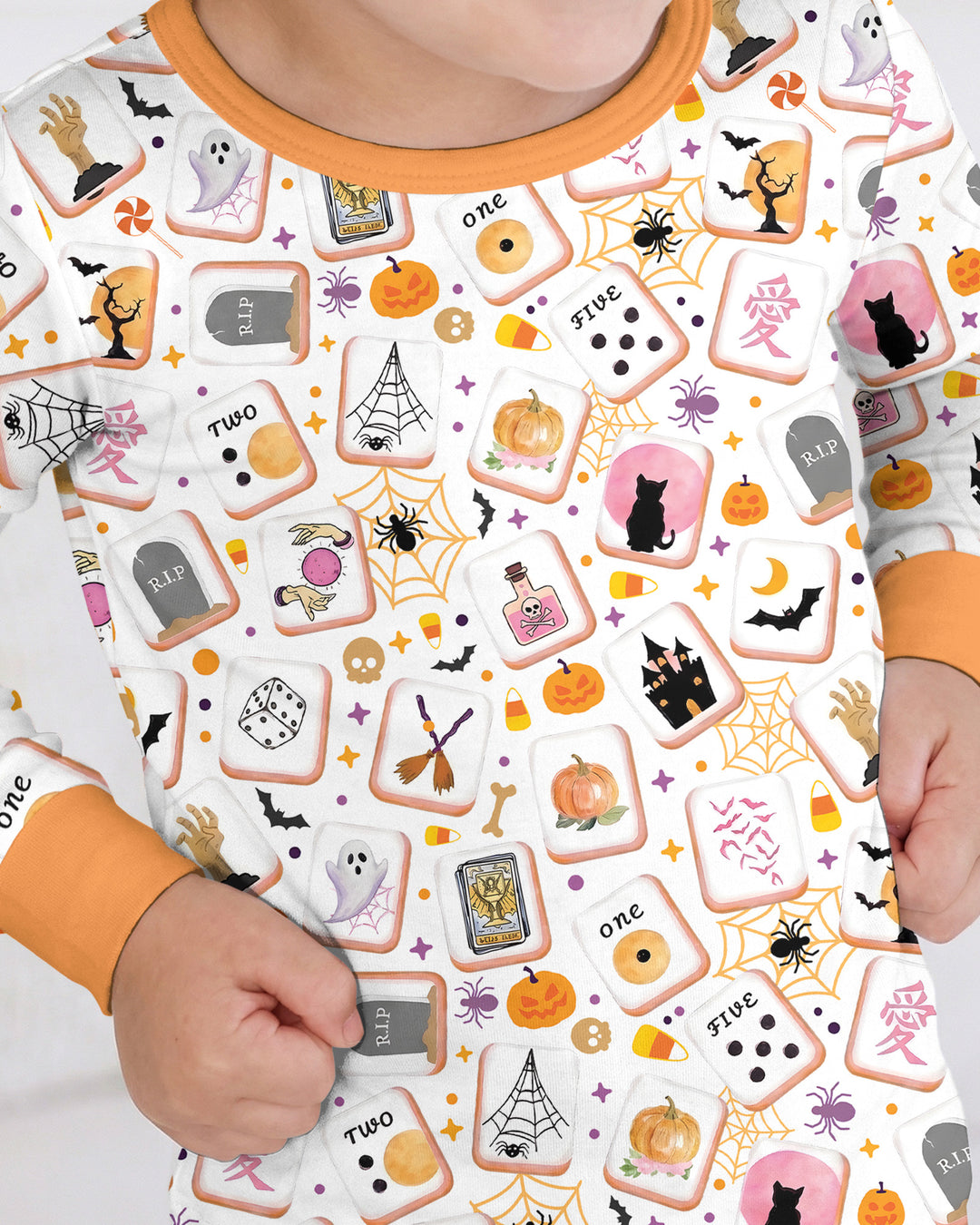Mahjoween Mommy & Me Matching Bamboo Two Piece Long Sleeve Pajama Set