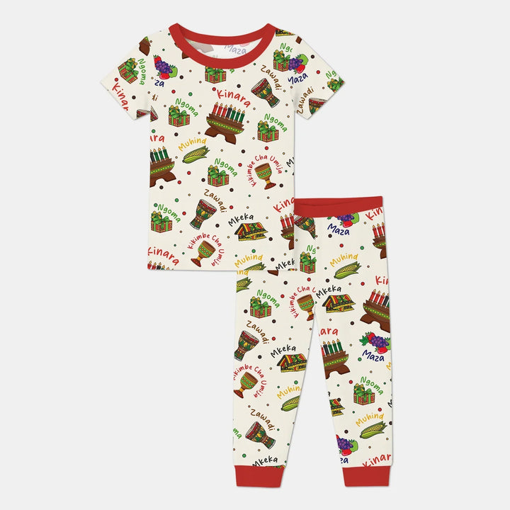 Zweiteiliges, kurzärmliges Pyjama-Set mit Marienkäfern