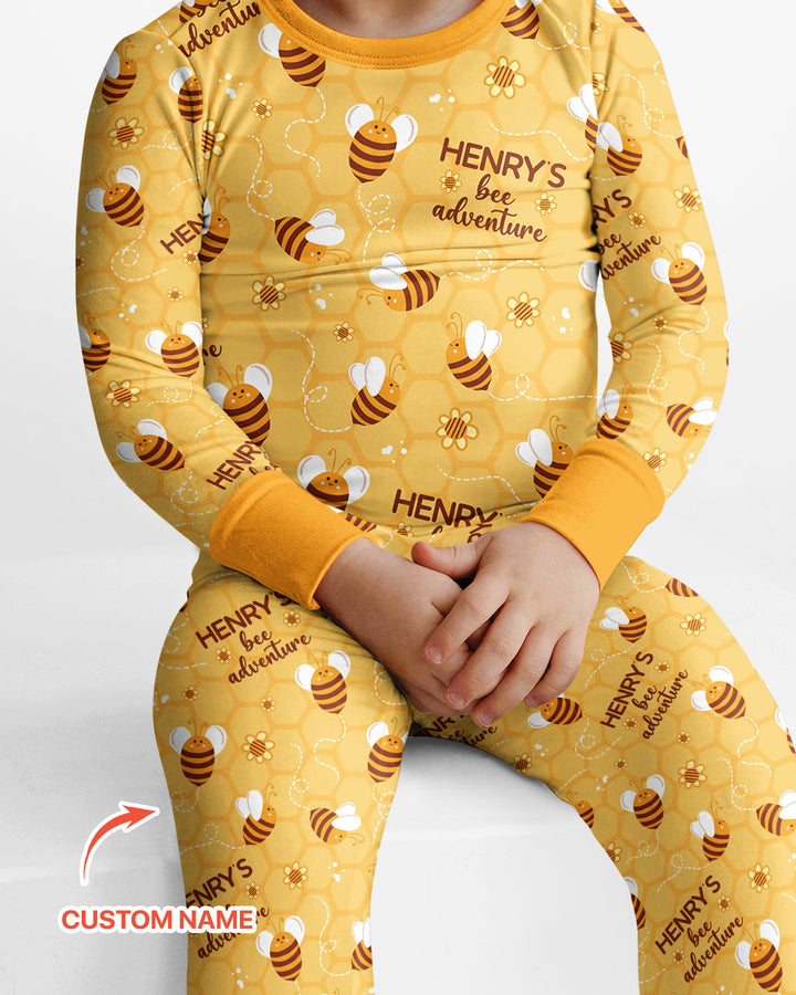 Zweiteiliges Langarm-Pyjama-Set mit Sommerfrüchten