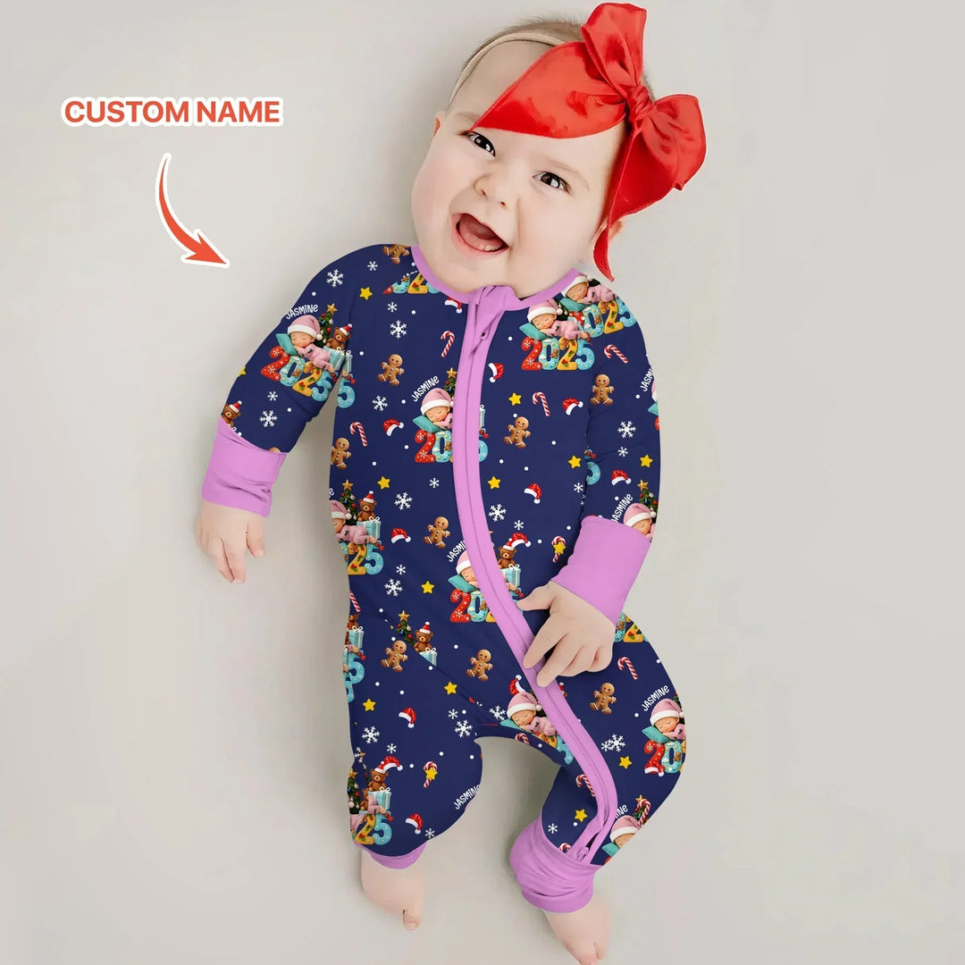 Gerippte Babykleidung mit individuellem Foto - Weich &amp; Skizzenhaft