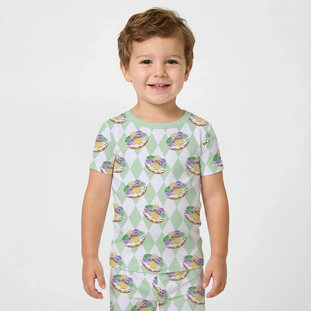Zweiteiliges, kurzärmliges Pyjama-Set mit Marienkäfern