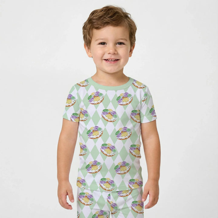 Zweiteiliges, kurzärmliges Pyjama-Set mit Marienkäfern