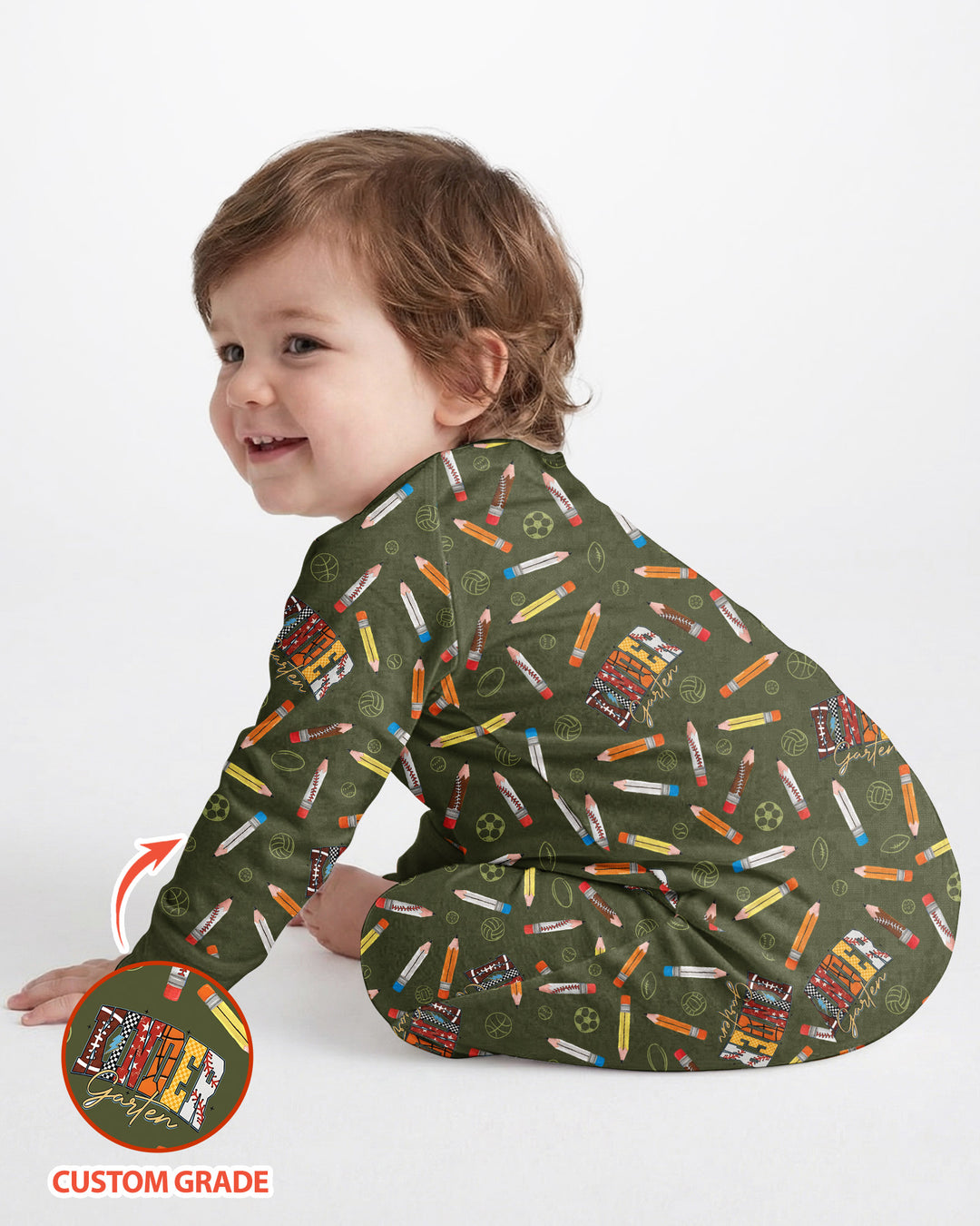 Gerippte Babykleidung mit individuellem Foto - Weich &amp; Skizzenhaft