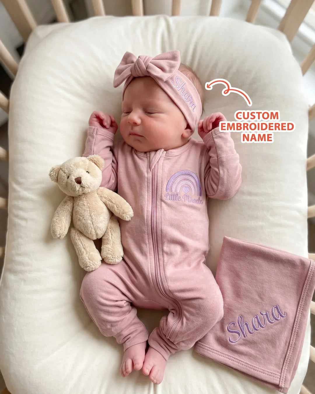 Gerippte Babykleidung mit individuellem Foto - Weich &amp; Skizzenhaft