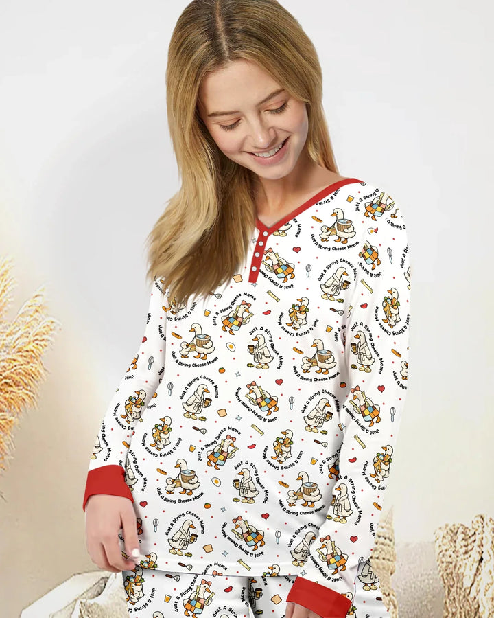 Just A String Cheese Mama Era Mommy & Me Bamboo Women Pajama Set