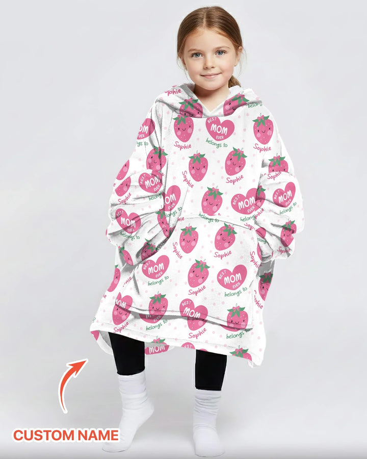 Benutzerdefinierter Name „Beste Mama aller Zeiten“ gehört zu Bambus-Deckenhoodie