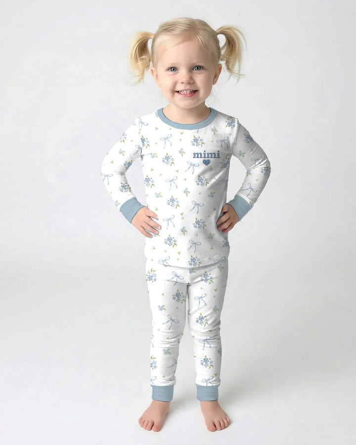 Zweiteiliges Langarm-Pyjama-Set mit Sommerfrüchten