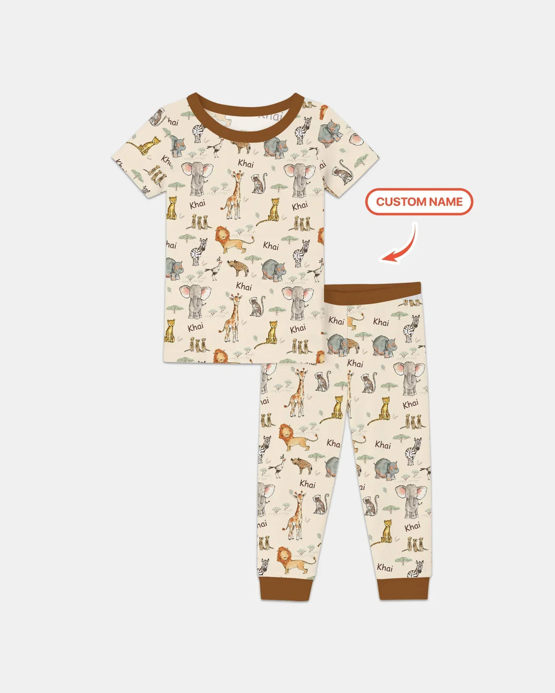 Zweiteiliges, kurzärmliges Pyjama-Set mit Marienkäfern
