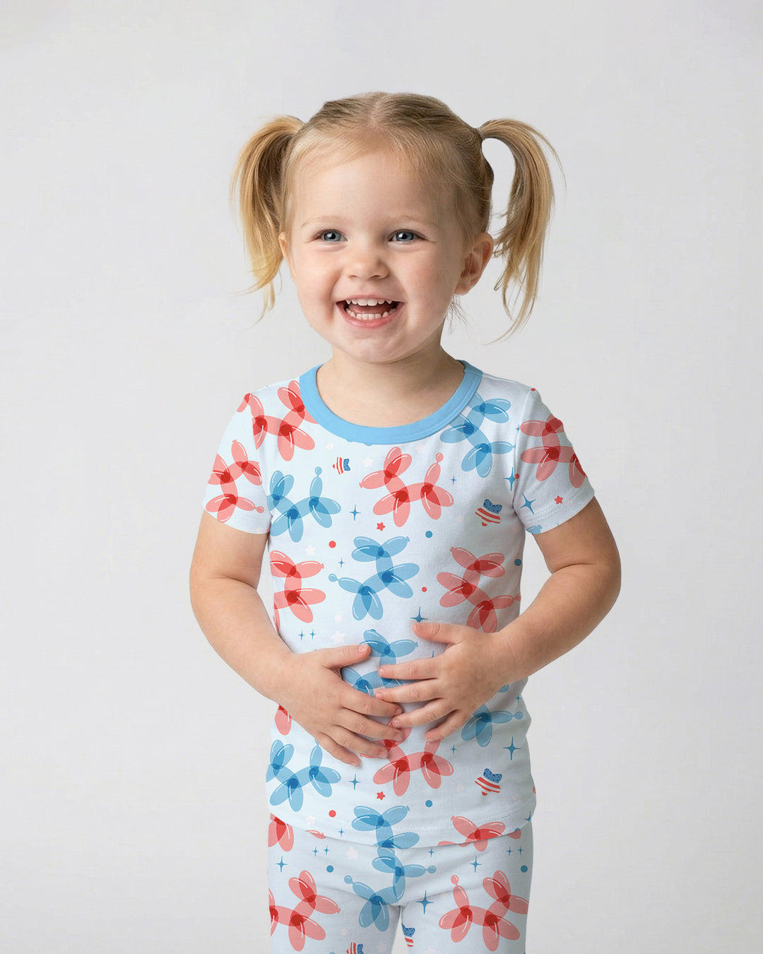Zweiteiliges, kurzärmliges Pyjama-Set mit Marienkäfern