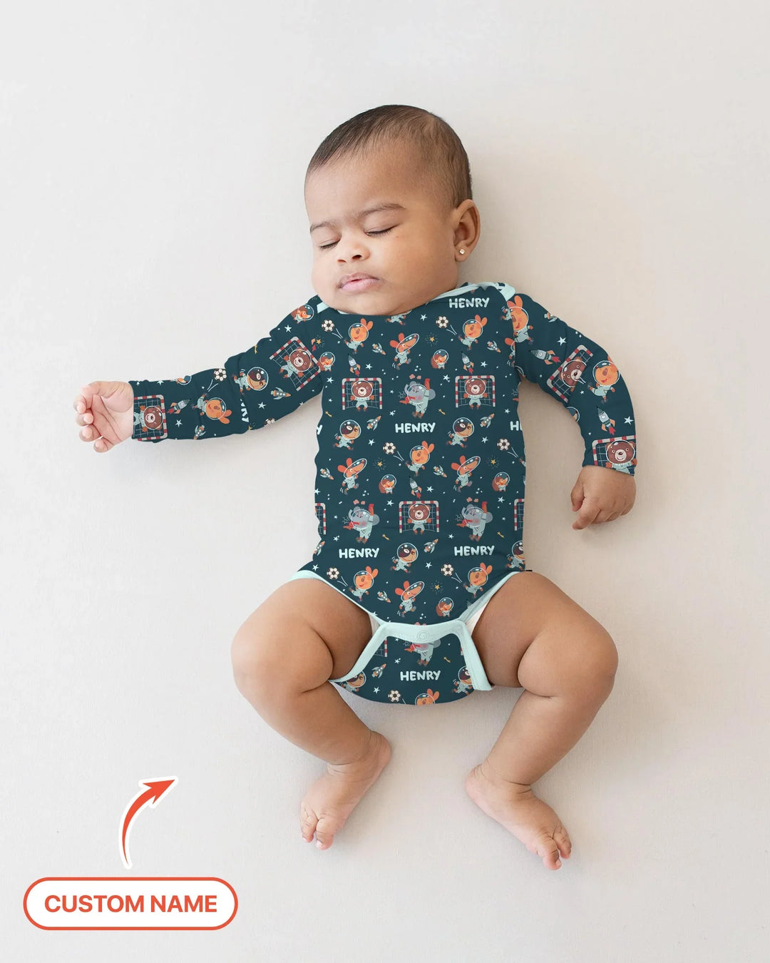 Gerippte Babykleidung mit individuellem Foto - Weich &amp; Skizzenhaft