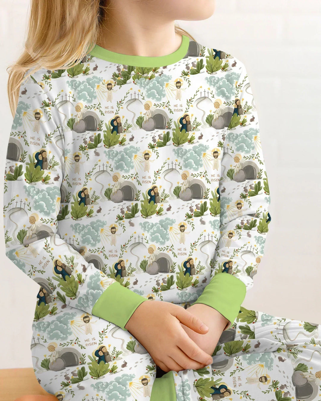 Zweiteiliges Langarm-Pyjama-Set mit Sommerfrüchten